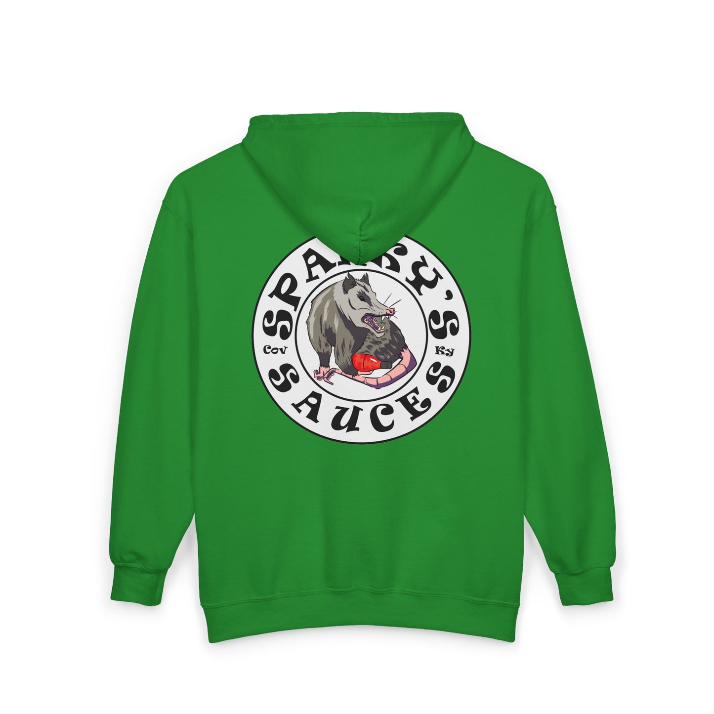 Spanky's Sauces Zip Hoodie — Hot Sauce Logo Full‑Zip Hoodie